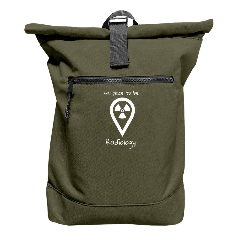 Rucksack mit Laptopfach - my place to be Radiology (großes Logo) - Alles Einstellungssache 