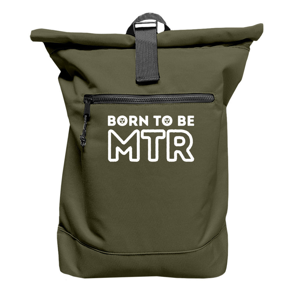 Rucksack mit Laptopfach BORN TO BE MTR klein und weiß (großes Logo) - Alles Einstellungssache 