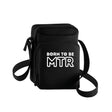 Cross Body Bag, Handtasche, Tablet-/Handytasch BORN TO BE MTR klein weiß großes Logo - Alles Einstellungssache 