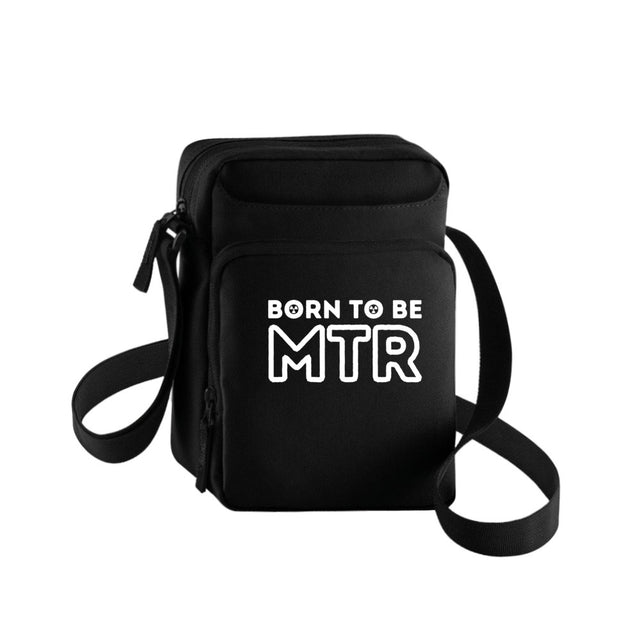 Cross Body Bag, Handtasche, Tablet-/Handytasch BORN TO BE MTR klein weiß großes Logo - Alles Einstellungssache 
