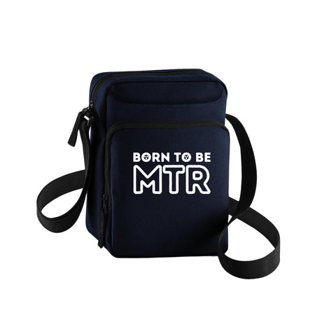 Cross Body Bag, Handtasche, Tablet-/Handytasch BORN TO BE MTR klein weiß großes Logo
