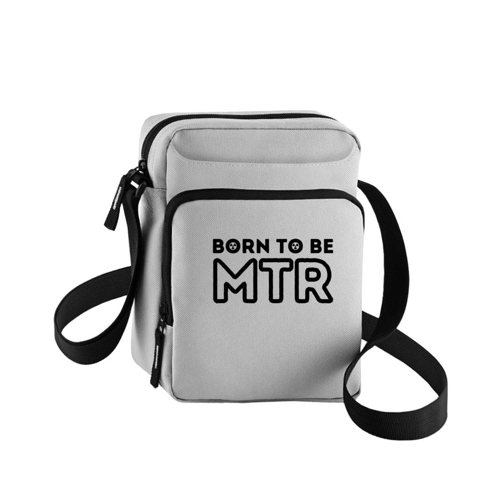 Cross Body Bag, Handtasche, Tablet-/Handytasch BORN TO BE MTR klein weiß großes Logo - Alles Einstellungssache 