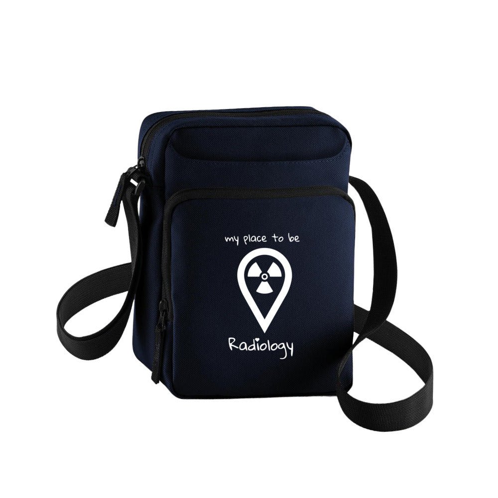 Cross Body Bag, Handtasche, Tablet-/Handytasch - my place to be Radiology (großes Logo) - Alles Einstellungssache 