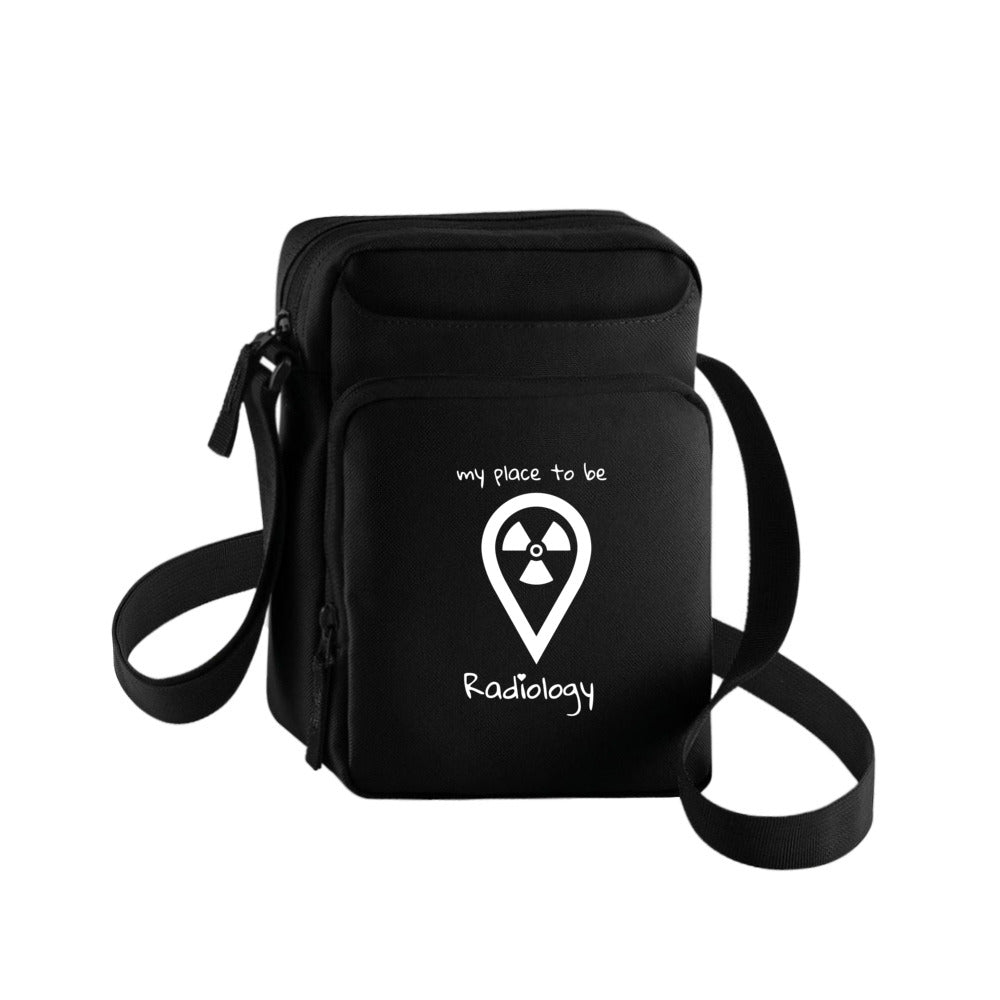 Cross Body Bag, Handtasche, Tablet-/Handytasch - my place to be Radiology (großes Logo) - Alles Einstellungssache 