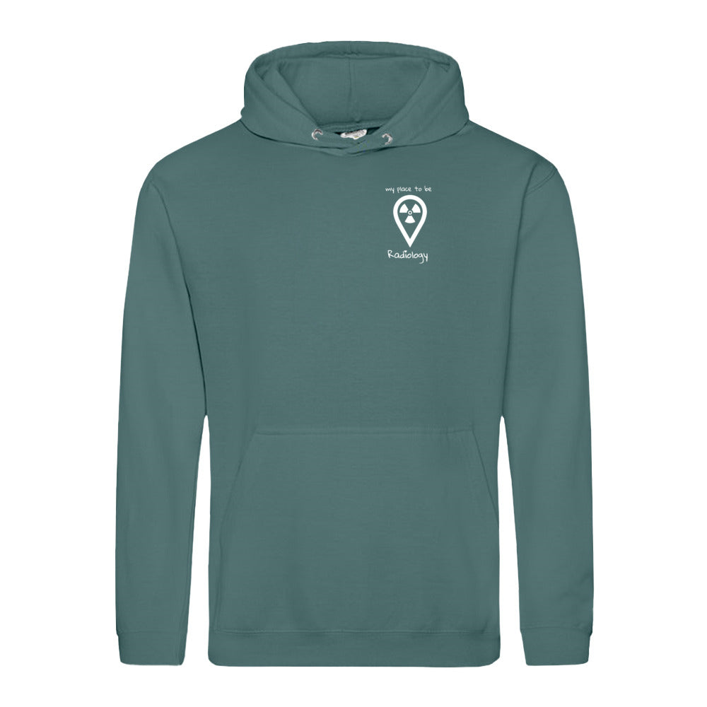 Hoody (Unisex) - my place to be Radiology (kleines Logo)