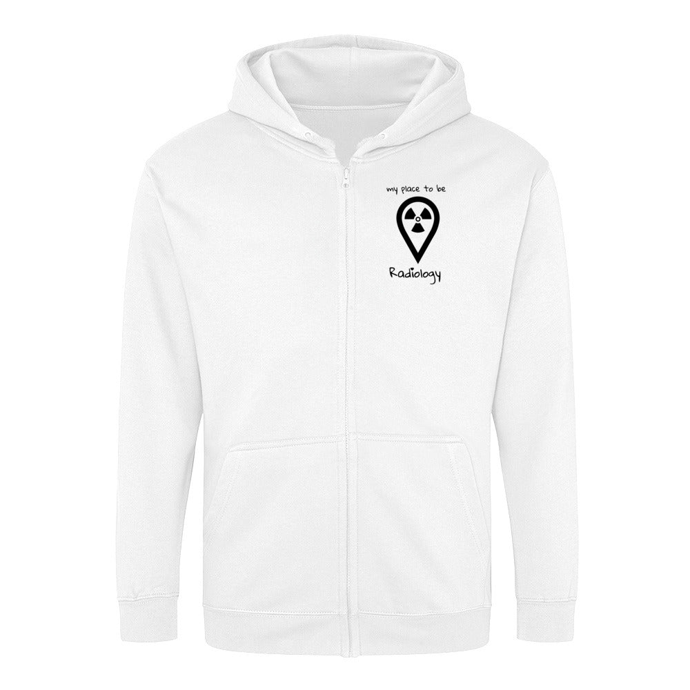 Hoddy Sweatjacke mit Reißverschluss - my place to be Radiology (Unisex)