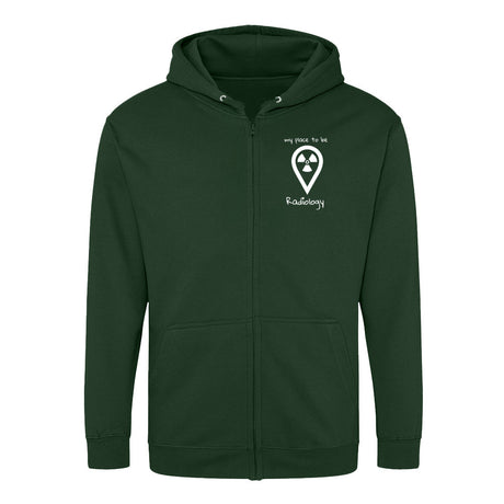 Hoddy Sweatjacke mit Reißverschluss - my place to be Radiology (Unisex)