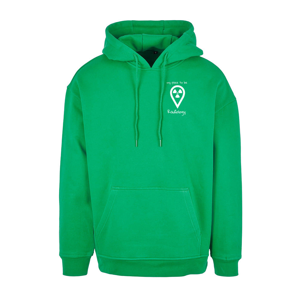 Basic Oversize Hoodie (Herren) - my place to be Radiology  (kleines Logo)