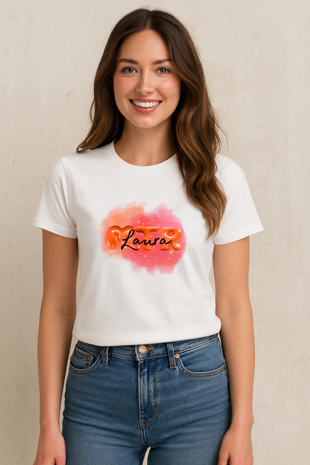 ROT MTR Laura oder dein Name -LOGO groß- T-Shirt - Alles Einstellungssache 